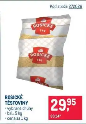 Makro Rosické těstoviny nabídka