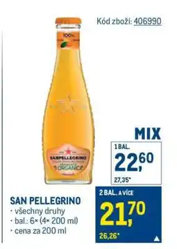Makro San Pellegrino nabídka