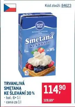 Makro Trvanlivá smetana ke šlehání 30 % nabídka