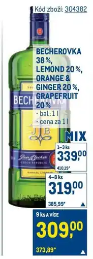 Makro Becherovka nabídka