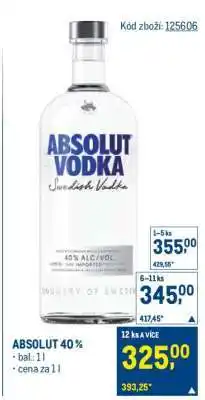 Makro Absolut Vodka nabídka