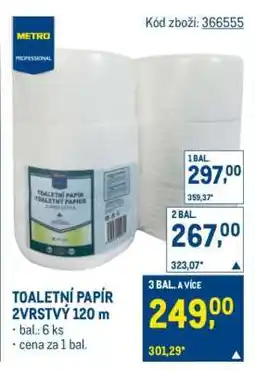 Makro TOALETNÍ PAPÍR 2VRSTVÝ 120 m nabídka