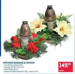 Makro KVĚTINOVÁ DEKORACE SE SVÍCENEM nabídka