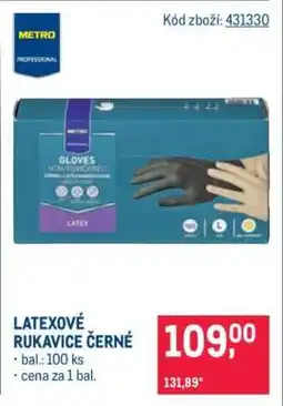 Makro Latexové rukavice černé nabídka