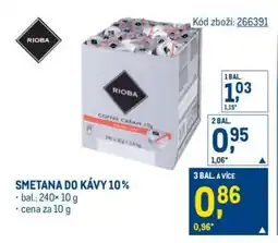 Makro Smetana do kávy 10 % nabídka