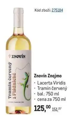 Makro TRAMÍN ČERVENÝ Z FLADNICKÉ nabídka