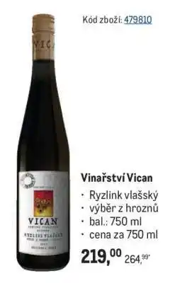 Makro VINAŘSTVÍ VICAN nabídka