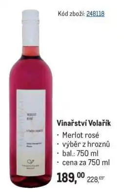 Makro Vinařství Volařík nabídka