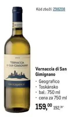 Makro Vernaccia di San Gimignano nabídka