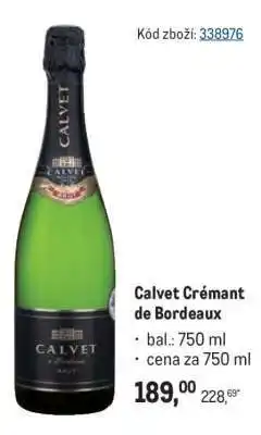 Makro CALVET CRÉMANT DE BORDEAUX nabídka