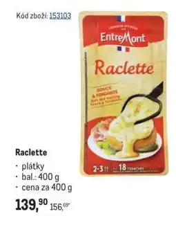 Makro Raclette nabídka