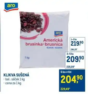 Makro KLIKVA SUŠENÁ nabídka
