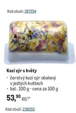 Makro KOZÍ SÝR S KVĚTY nabídka