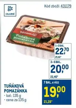 Makro Tuňáková pomazánka nabídka