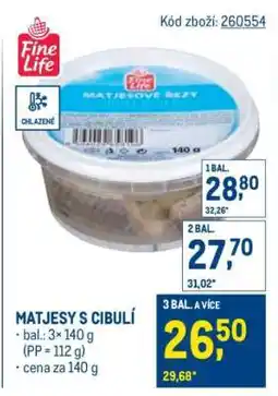 Makro Matjesy s cibulí nabídka