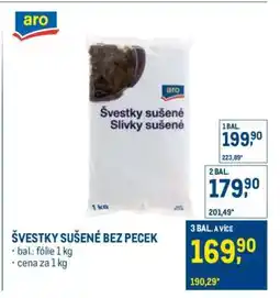 Makro ŠVESTKY SUŠENÉ BEZ PECEK nabídka
