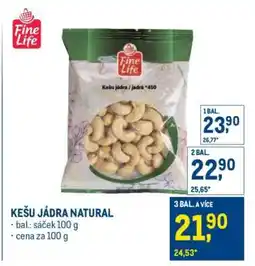 Makro Kešu jádra natural nabídka