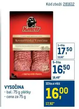 Makro Vysočina nabídka