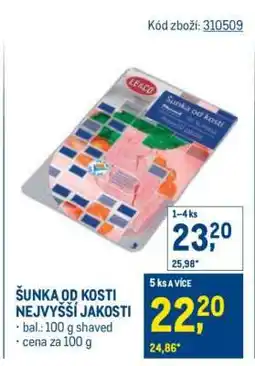 Makro Šunka od kosti nejvyšší jakosti nabídka