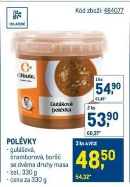 Makro Gulášová polévka nabídka