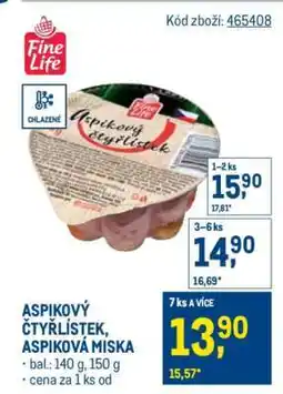 Makro ASPIKOVÝ ČTYŘLÍSTEK, ASPIKOVÁ MISKA nabídka