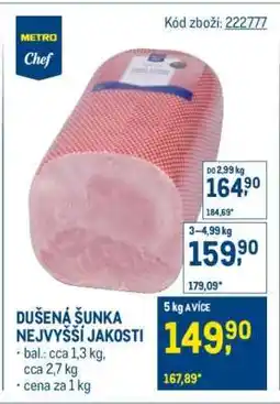 Makro Dušená šunka nejvyšší jakosti nabídka