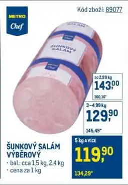 Makro Šunkový salám výběrový nabídka