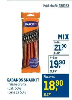 Makro KABANOS SNACK IT nabídka