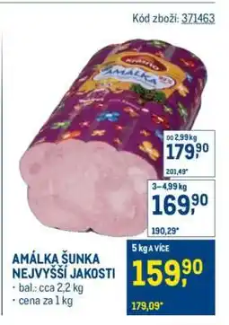Makro Amálka šunka nejvyšší jakosti nabídka