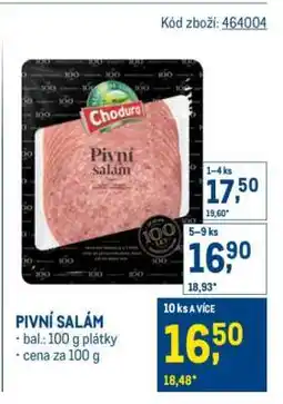 Makro Pivní salám nabídka
