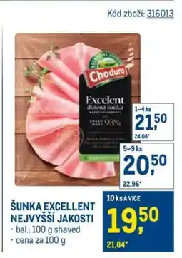 Makro ŠUNKA EXCELLENT NEJVYŠŠÍ JAKOSTI nabídka