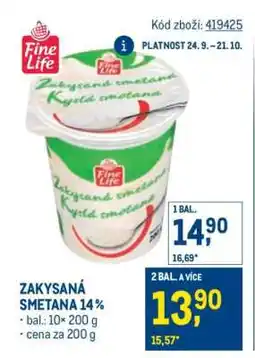 Makro Zakysaná smetana 14 % nabídka