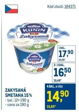 Makro Zakysaná smetana 15% nabídka
