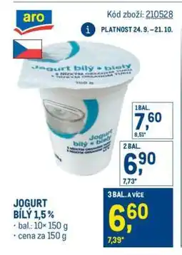 Makro Jogurt bílý 1,5 % nabídka