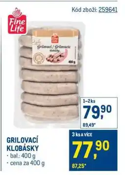 Makro Grilovací klobásky nabídka