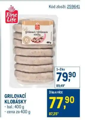 Makro Grilovací klobásky nabídka