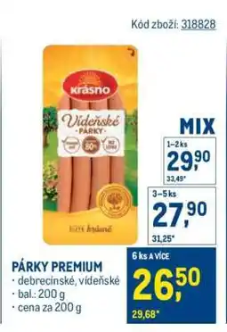 Makro PÁRKY PREMIUM nabídka