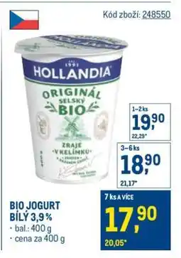 Makro Bio jogurt bílý 3,9 % nabídka