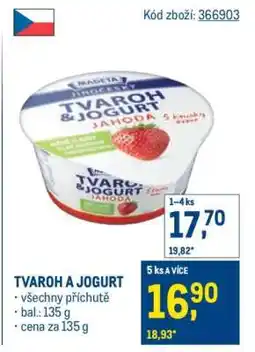 Makro Tvaroh a jogurt nabídka