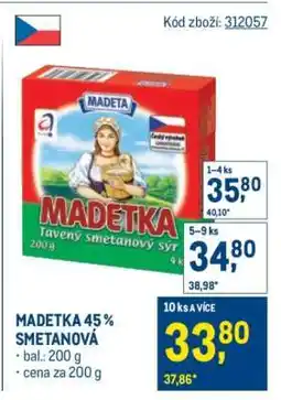 Makro Madetka 45 % smetanová nabídka