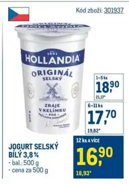 Makro Jogurt selský bílý 3,8 % nabídka