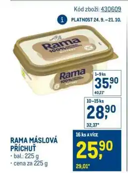 Makro Rama máslová příchuť nabídka