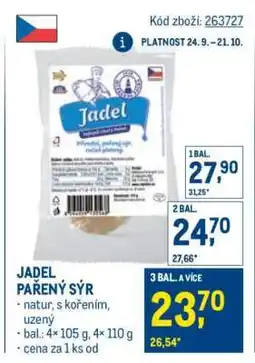 Makro Jadel pařený sýr nabídka