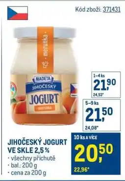 Makro JIHOČESKÝ JOGURT VE SKLE 2,5 % nabídka
