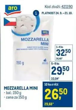 Makro Mozzarella mini nabídka