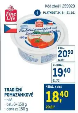 Makro Tradiční pomazánkové nabídka