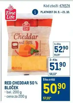 Makro RED CHEDDAR 50 % BLOČEK nabídka
