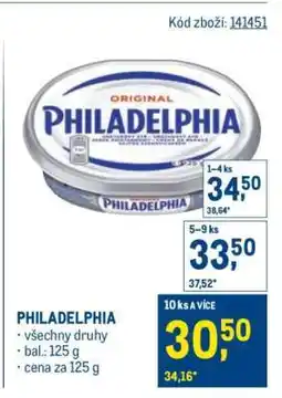 Makro Philadelphia nabídka