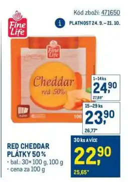 Makro RED CHEDDAR PLÁTKY 50 % nabídka