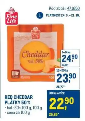 Makro RED CHEDDAR PLÁTKY 50 % nabídka